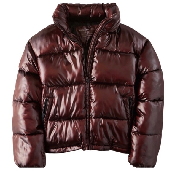 American Eagle Purple Shiny Puffer - Picture 3 of 5